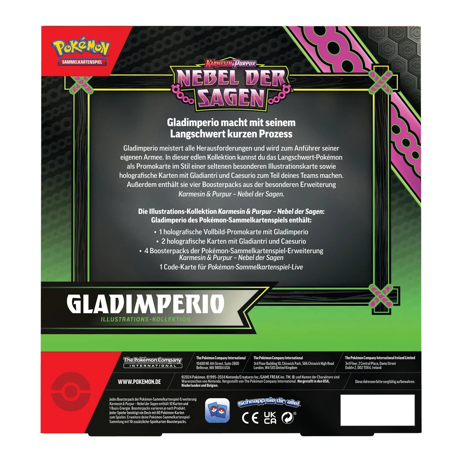 Pokemon Nebel der Sagen Gladimperio Illustration Rare Box (DE) - Pokecard Store